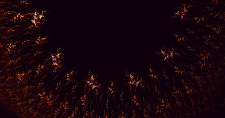 3D rendering abstract colorful fractal light background