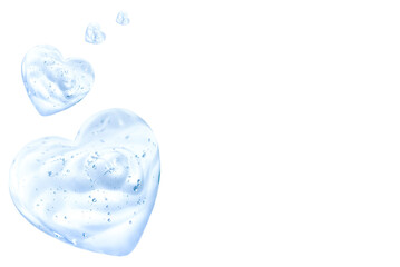 Transparent gel with bubbles isolated on transparent background, cosmetic product.