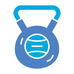 Kettlebell Glyph Two Color Icon