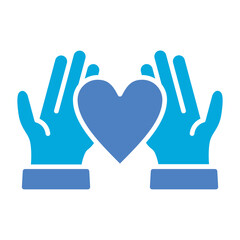 Give Love Glyph Two Color Icon