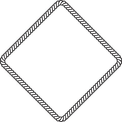 rope border circle pattern frame vector illustration.