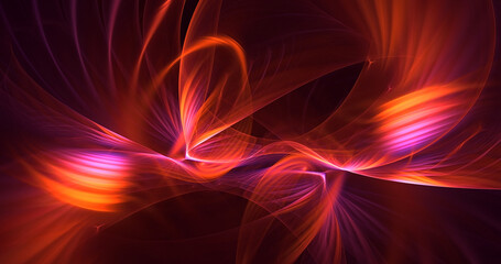 Naklejka premium 3D rendering abstract colorful fractal light background