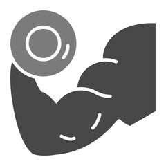 Arm Workout Greyscale Glyph Icon