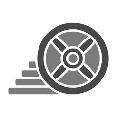Obraz premium Weight Plates Greyscale Glyph Icon