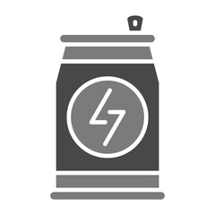 Energy Drink Greyscale Glyph Icon