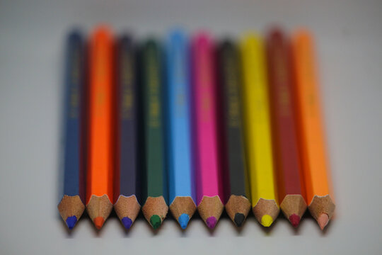 Color pencils of different colors.  Beautifully decorated.