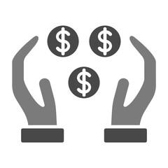 Charity Greyscale Glyph Icon