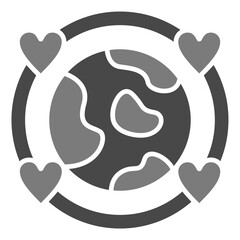 Globe Greyscale Glyph Icon