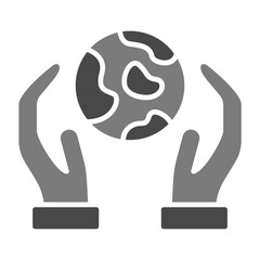 Save The World Greyscale Glyph Icon