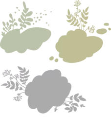 Gardinen Wolken Nahtlos Set of small silhouettes for backgrounds with natural elements.  © Tatiana