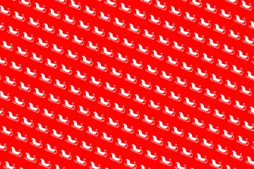 silhouette of santa claus sleigh on red background, wrapping paper, geometric pattern, endless pattern