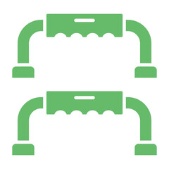 Push Up Bars Multicolor Glyph Icon