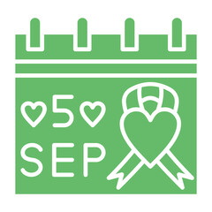 Charity Day Multicolor Glyph Icon