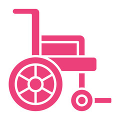 Wheelchair Multicolor Glyph Icon