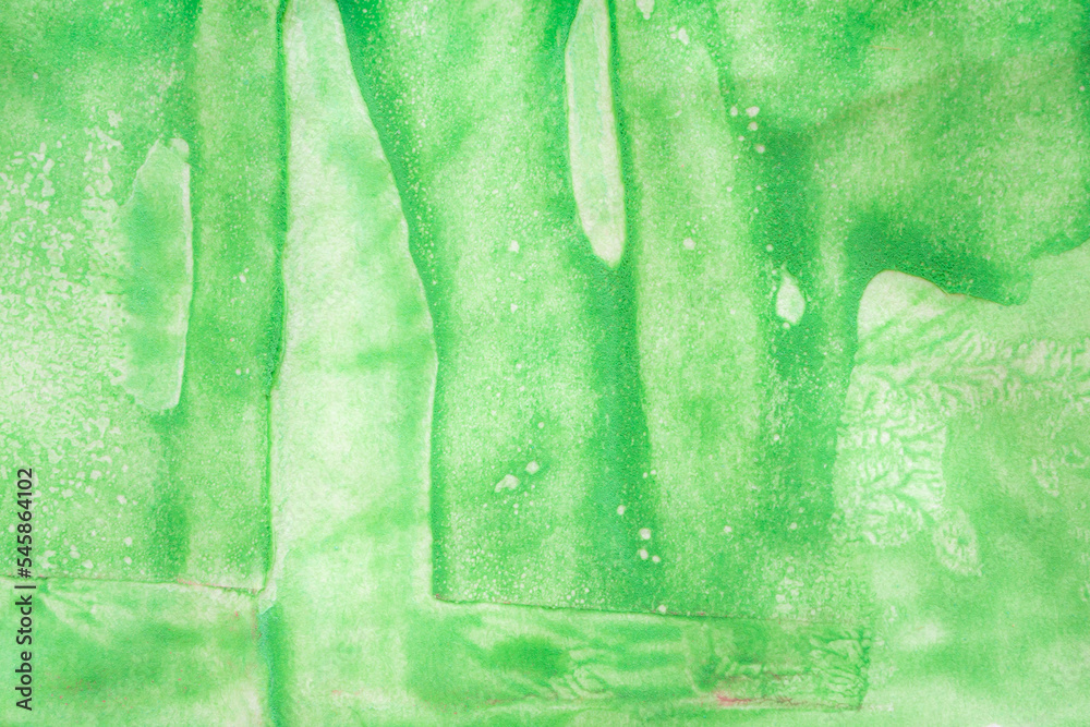 Sticker Abstract green watercolor background texture close up