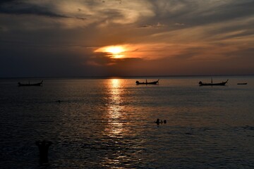 sunset on the sea