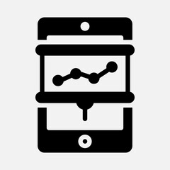 Presentation tablet icon in solid style, use for website mobile app presentation