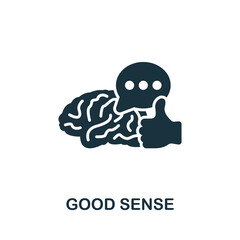 Good Sense icon. Monochrome simple Human Productivity icon for templates, web design and infographics