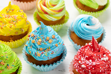 Colorful cupcakes