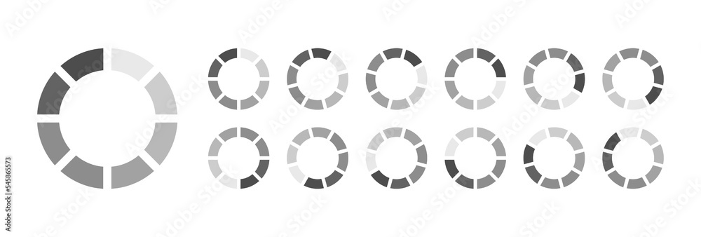 Fototapete circular loading buffering icons vector video ready for animation gif all keyframes frames bufring c