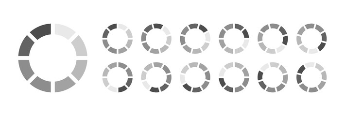 Circular Loading Buffering Icons Vector Video Ready for Animation Gif All Keyframes Frames Bufring Circle Waiting for Connection Buffer Preloader Download Symbol Easy Replace Color
