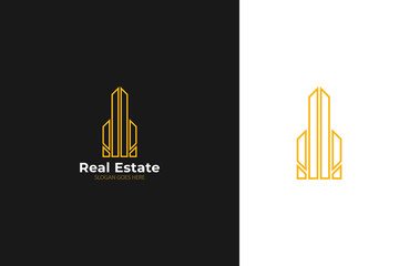 Building Logo Icon Design Template. Real Estate, Construction, Modern Vector Illustration.