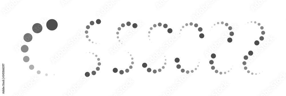 Fototapete circular loading buffering icons vector video ready for animation gif all keyframes frames bufring c