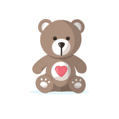 Teddy bear with a heart. Valentine day celebration
