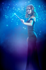 sorceress with wand