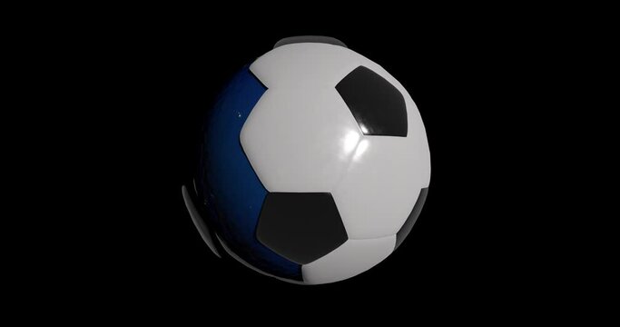 A 3D rendering of a football traveling to Earth and then returning to a football, complete with a luma matte key. NASA furnished elements of these images.