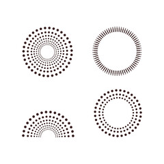Black dot circle background collection for vector element design