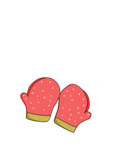 Red gloves for bakery 