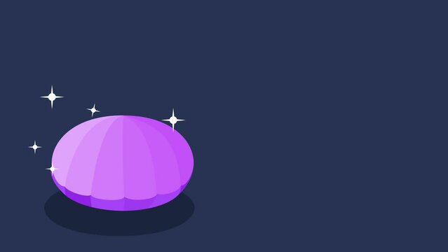 A shell opening up, with a pearl inside