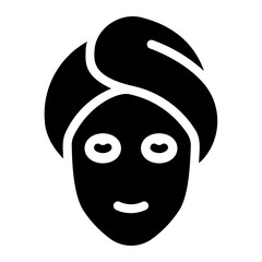 facial treatment glyph icon
