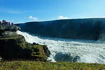 Iceland-view of Gullfoss waterfall on the river Hvítá