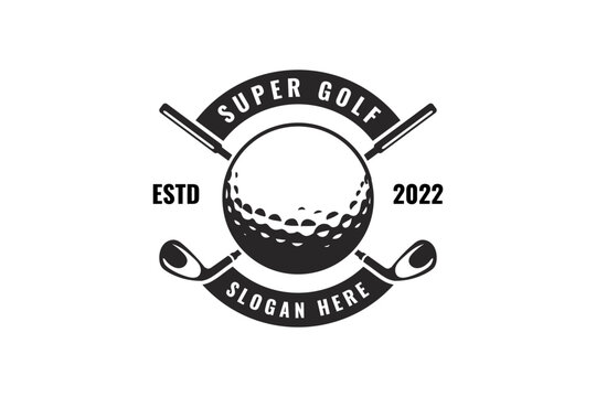 Golf logo emblem. vintage sport logo design