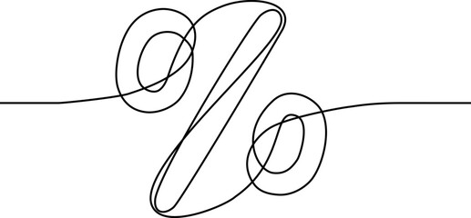 Percent vector continuous line drawing
