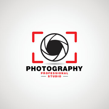 Logo template photography studio, photographer, photo. Company, brand, branding, corporate, identity, logotype. Clean and modern style