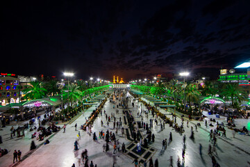 The shrine of Imam Hussein, Commander of the Faithful, Ali Ibn Abi Talib, peace be upon them, in...