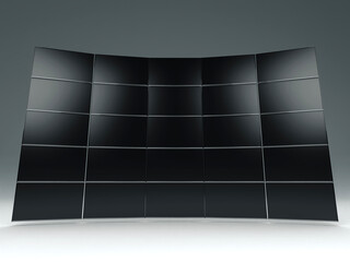 Curved Wall Of Televisions