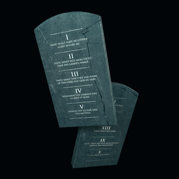 Ten Commandments Stone Tablets