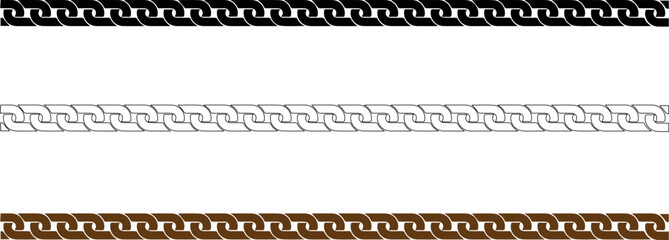 Chain link jewelry vector black , line