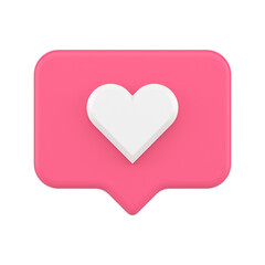 Like notice social media cyberspace social networks quick tips pink realistic 3d icon