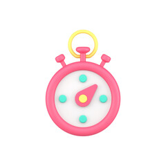 Obraz premium Realistic 3d icon countdown circle clock counter timer fast time measurement illustration