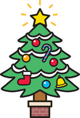 クリスマスツリーのイラスト