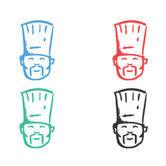 Chef Cartoon icon,  Kitchen Chef hat icon, chef  logo vector icons in multiple colors 
