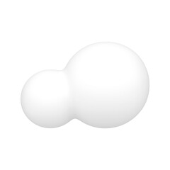 Flying cotton sky cloud fluffy bubble circle cute atmosphere weather realistic 3d icon