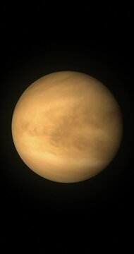 3D rendering of the planet Venus rotating on its axis