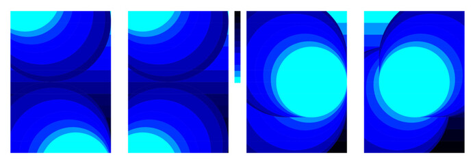 Abstract Circle With Blue Colors Backgrounds