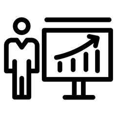Business Business Growth Financial Graph Financial Report Presentation Icon